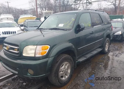 2002 Toyota Sequoia Limited V8 из США, поврежденный, VIN 5TDBT48A02S114214